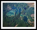 Aerial image of [1587] Pearl Lake in Benzie, MI with Black Metal frame