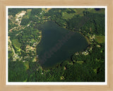 Aerial image of [159] Clear Lake in Jackson, MI with Natural Wood frame