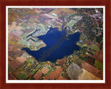 Aerial image of [1616] Lake of the Woods in Van Buren, MI with Cherry Wood frame