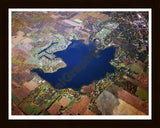 Aerial image of [1616] Lake of the Woods in Van Buren, MI with Black Wood frame