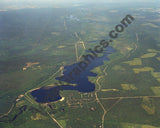 Aerial image of [16] Au Sable River and Foote Dam with Canvas Wrap frame