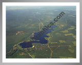 Aerial image of [16] Au Sable River and Foote Dam with Silver Metal frame