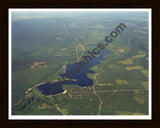 Aerial image of [16] Au Sable River and Foote Dam with Black Wood frame