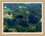 Aerial image of [172] Cool Lake in Lake, MI with Natural Wood frame