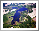 Aerial image of [1776] Juno Lake in Cass, MI with Silver Metal frame