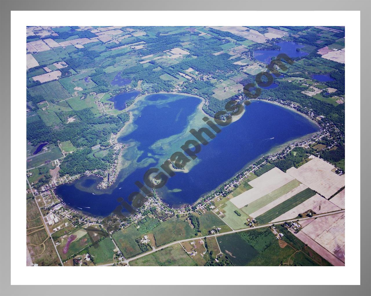 Aerial image of [1784] Clear Lake with Silver Metal frame