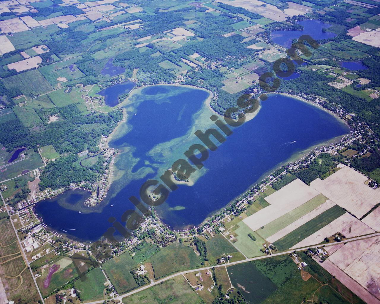 Aerial image of [1784] Clear Lake with Canvas Wrap frame