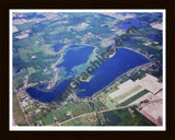 Aerial image of [1784] Clear Lake with Black Wood frame