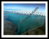 Aerial image of [1808] Lake Saint Clair with Black Metal frame