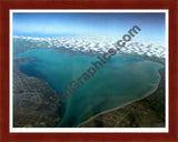 Aerial image of [1808] Lake Saint Clair with Cherry Wood frame