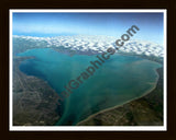 Aerial image of [1808] Lake Saint Clair with Black Wood frame