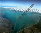 Aerial image of [1808] Lake Saint Clair with Canvas Wrap frame