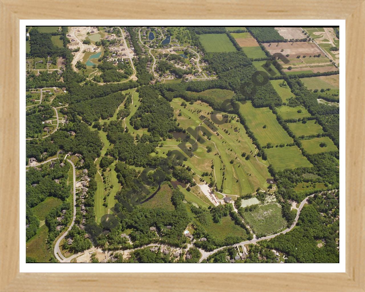 Aerial image of [1835] Bogie Lake Country Club with Natural Wood frame