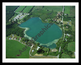 Aerial image of [1868] Lake Sixteen in Allegan, MI with Black Metal frame