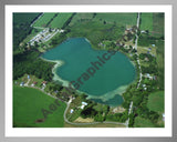 Aerial image of [1868] Lake Sixteen in Allegan, MI with Silver Metal frame