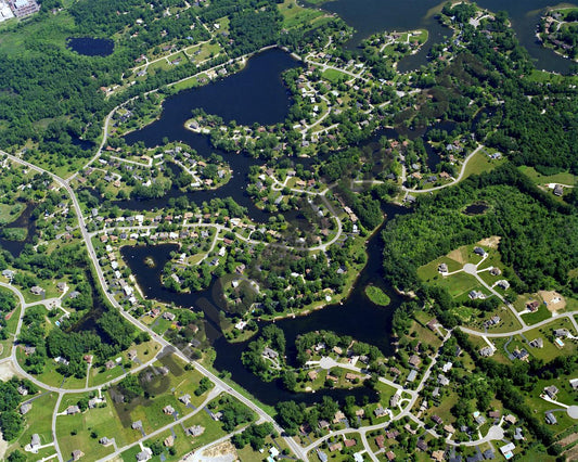 Aerial image of [1869] Lake Neva in Oakland, MI with No frame