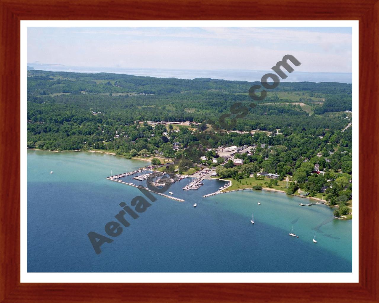 Aerial image of [1874] Northport with Cherry Wood frame