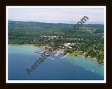 Aerial image of [1874] Northport with Black Wood frame