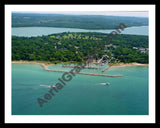 Aerial image of [1875] Leland Fishtown with Black Metal frame