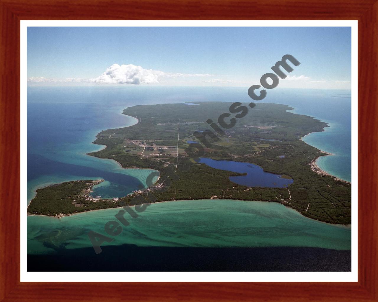 Aerial image of [1928] Beaver Island with Cherry Wood frame