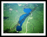 Aerial image of [1933] KP Lake in Crawford, MI with Black Metal frame