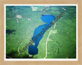 Aerial image of [1933] KP Lake in Crawford, MI with Natural Wood frame