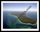 Aerial image of [1941] Bois Blanc Island with Black Metal frame