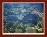 Aerial image of [194] Crooked Lake with Cherry Wood frame