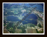 Aerial image of [194] Crooked Lake with Black Wood frame