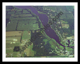 Aerial image of [196] Crooked Lake (S.W. Arm) with Black Metal frame