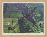 Aerial image of [196] Crooked Lake (S.W. Arm) with Natural Wood frame