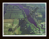 Aerial image of [196] Crooked Lake (S.W. Arm) with Black Wood frame