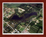 Aerial image of [1970] Seymour Lake in Oakland, MI with Cherry Wood frame