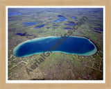 Aerial image of [19] Avalon Lake in Montmorency, MI with Natural Wood frame