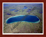 Aerial image of [19] Avalon Lake in Montmorency, MI with Cherry Wood frame