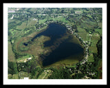 Aerial image of [1] Ackerson Lake in Jackson, MI with Black Metal frame