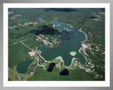 Aerial image of [2009] Littlefield, Sucker & Outlet Lakes in Isabella, MI with Silver Metal frame