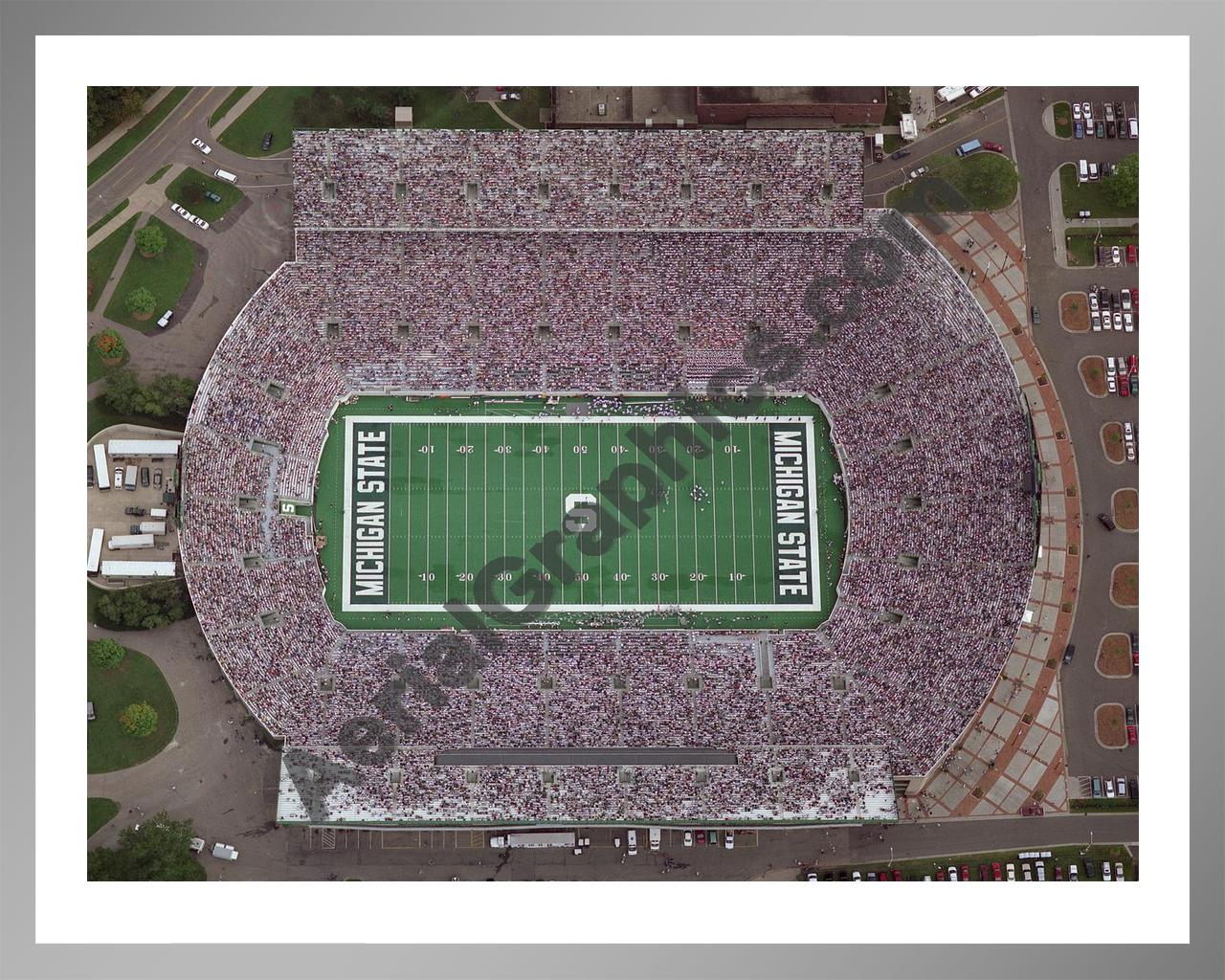 Aerial image of [2010] MSU Stadium with Silver Metal frame