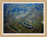 Aerial image of [2052] Canadian Lakes Area in Mecosta, MI with Natural Wood frame