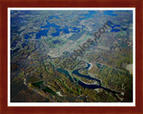 Aerial image of [2052] Canadian Lakes Area in Mecosta, MI with Cherry Wood frame