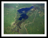 Aerial image of [20] Avery Lake in Montmorency, MI with Black Metal frame