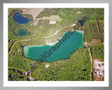 Aerial image of [2152] O'Rourke Lake in Otsego, MI with Silver Metal frame