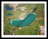 Aerial image of [2152] O'Rourke Lake in Otsego, MI with Black Metal frame