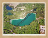 Aerial image of [2152] O'Rourke Lake in Otsego, MI with Natural Wood frame