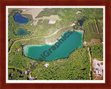 Aerial image of [2152] O'Rourke Lake in Otsego, MI with Cherry Wood frame