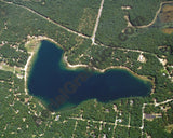 Aerial image of [2154] Cecilia Lake in Lake, MI with Canvas Wrap frame