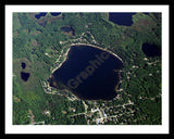 Aerial image of [2277] Pretty Lake in Mecosta, MI with Black Metal frame