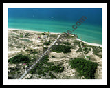 Aerial image of [2278] Point Betsie Lighthouse with Black Metal frame