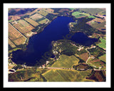 Aerial image of [2282] Cedar Lake in Van Buren, MI with Black Metal frame