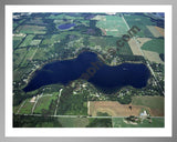 Aerial image of [241] Eagle Lake in Van Buren, MI with Silver Metal frame